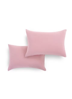 اشتري Snug Cotton Jersey 2-piece Pillow Case Set 50x75cm - Blush في الامارات