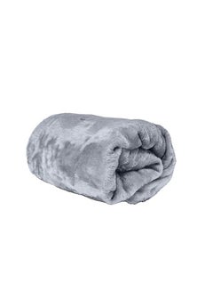 Buy Hotel Linen Klub Double Micro Fleece Flannel Blanket - 260 GSM, Super Plush And Comfy Throw Blanket, Size: 200 x 220cm, Grey in UAE