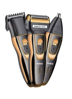 اشتري 3-In-1 Rechargable Trimmer Black/Gold في الامارات