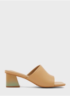 Buy Flared Heel Squared Toe Mule in UAE