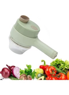 اشتري 4 in 1 multifunctional usb rechargeable Handheld Electric Vegetable Cutter Set, Garlic Mud Masher Food Chopper, Portable Mini Wireless Food Processor,vegetable cutter slicer for Garlic Pepper Chili On في الامارات