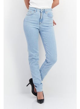 اشتري Women Regular Fit Washed Stretchable Denim Jeans, Light Blue في السعودية