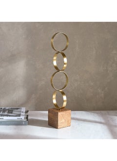 اشتري Liv Metal Ring Table Decor on Marble Base 9 x 45 x 9 cm في السعودية