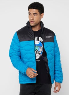 Buy Colour Blcok Puffer Jacket in Saudi Arabia