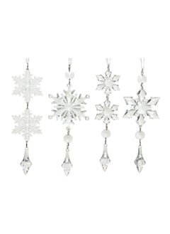 Buy Kaemingk Snowflake Scrylic Acrylic Drops And Beads Transparent, Assorted 1 Piece in UAE