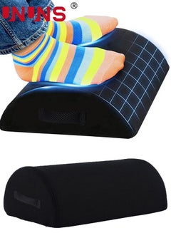 Buy Foot Rest Cushion,Portable Office Foot Rest Under Desk,With Non-slip Angled Half Cylinder Design For Office,Black in UAE