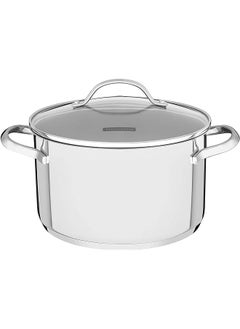 اشتري Una 20Cm 3.6L Stainless Steel Deep Casserole With Tri Ply Bottom في السعودية