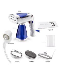 Buy Foldable Garment Steamer 1600W Clothes Steam Iron with Detachable 250ml Water Tank, 3 Speed Strong Steam Travel Steamer Wrinkles Remover , High-Power 30s Fast Heat-up Ironing Wrinkle Remover in Saudi Arabia