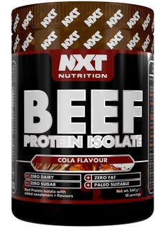 Buy NXT Beef Protein Isolate 540g - High Protein Powder in Natural Amino Acids - Paleo Keto Friendly - Dairy and Gluten Free | 540g (Cola) in Saudi Arabia