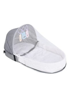 اشتري Baby Crib Cradle, Travel Cot Portable Baby Bed Travel Bassinet Foldable Infant Crib Baby Cots, Adjustable Canopy Bedside Baby Crib 3 in 1 Folding Baby Bassinet with Mosquito Net في السعودية