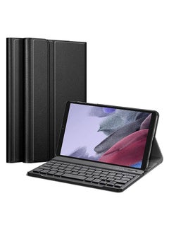 Buy Lightweight Smart Cover with Magnetically Detachable Wireless Keyboard for Galaxy Tab A7 Lite Inch Black in Saudi Arabia