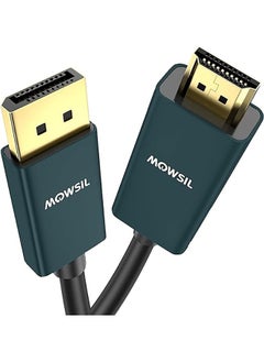 اشتري 4K@60Hz DisplayPort 1.2 to HDMI 2.0 Cable 2Mtr, DP to HDMI Cable Male to Male Compatible for HP/Dell/ThinkPad/AMD/NVIDIA/Desktop في الامارات