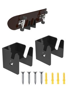 اشتري 2pcs Skateboard Wall Mount, Longboard Hanger Skateboard Display Rack for Display and Storage of Long/ Skate/ Penny/ Cruiser Boards, Made of Acrylic, Gift for Skateboard Lovers, Easy to Install في السعودية