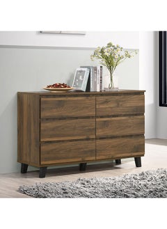 اشتري Kulltorp Plus 6-Drawer Double Dresser With Legs And Without Mirror 40 x 74.1 x 120.2 cm في الامارات