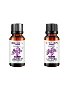 Buy 2-Piece Lavender Essential Oil Multicolour 30ml in Saudi Arabia