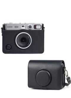 Buy Fuji Mini EVO Camera Case - Compatible with Fuji Mini EVO, Adjustable Shoulder Strap, Black Lychee Texture, Horizontal Style for Ultimate Protection and Style. in UAE