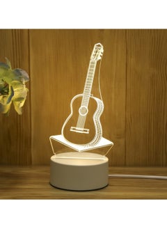 اشتري Guitar 3D LED Lamp White في الامارات