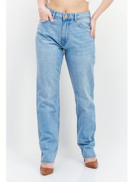 Buy Women Regular Fit Wash Non-Stretchable Denim, Blue in Saudi Arabia