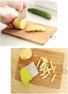 Buy "Crinkle Potato Cutter Made of Durable Plastic and Stainless Steel Teeth (Rustproof)" in Egypt