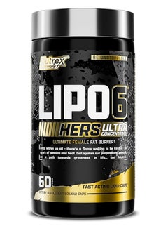 Buy Fat Burner - Lipo6 black Super Concentrated Formula - 60 Capsules in Saudi Arabia