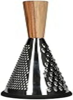 اشتري Gourmet Cheese 5226054 Masterclass Large Vintage-Style Conical Cheese Grater with Wooden Handle, 13 x 13 x 33 cm (5" x 5" x 13"), Silver/Brown في مصر