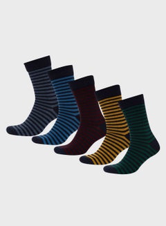 Buy Man 5 Piece Cotton Long Socks in UAE