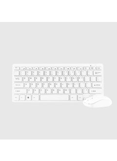 اشتري Explosions K03 factory direct 2.4g wireless keyboard mouse ultra-thin keyboard and mouse set notebook computer officeWhite White في السعودية