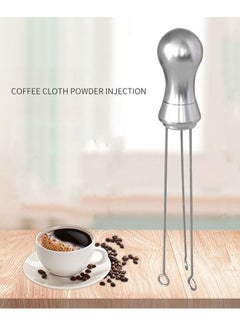 Buy Stainless Steel Handle Disperser Needle Coffee Tamper with Black Support in Saudi Arabia