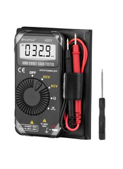 Buy HP-4201 Mini Digital Multimeter 4000Count Auto Ranging AC/DC Volt Ohm Continuity Black in UAE