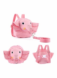 اشتري Toddler Walking Safety Backpack with Leash, Anti Lost Child Backpack with Safety Leash, Cute Child Mini Walking Safety Harness for Airport Travel Kids Baby Children Infant Boys (Pink) في الامارات