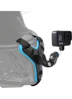 Buy Motorcycle Helmet Chin Mount for GoPro Camera Anti-Slip Anti-Shock Black Blue in Saudi Arabia