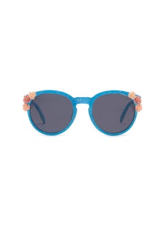 Buy Polarized PC Blue with Fashion type, Round Shape
46-18-130 mm Size, 0.74MM POLARZIED Lens Material, Blue Frame Color in UAE