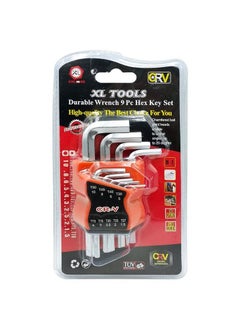 Buy Chromium-Vanadium Allen Key Set Professional Repair Tools Set Hex Key Set -9Pcs in Saudi Arabia