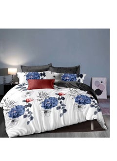 Buy 6Pcs Luxurious King size Comforter Set with Elegant Damask Pattern- 220*240cm in UAE