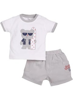 Buy BABY GO Half Sleeves T-Shirts & Pant Combo for Baby Boys Multicolored & Design in UAE