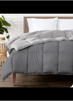 Buy Cotton - Reversible Heavy Comforter -3.6Kgs - Down Alternative Filling - (For Matress 160cm/180cm) - Size (230cm x 240cm) - Grey x Light Grey in Egypt