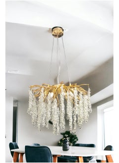 Buy Grape Cluster Shape Grape Crystal Chandelier French Style Luxury Golden Branches Modern Pendant For Villa, Living Room, Lobby, Dining Room, Cafe in Saudi Arabia