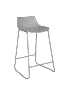 Buy Otac Contemporary Design Polypropylene Classic Bar Stool Grey 82 x 47 x 48.5 cm 194619E in Saudi Arabia