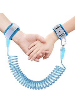 Buy Toddler Safety Harness Walking Leash, Anti Lost Wrist Link, Child Leash Secure Harness with Key Lock, Safety Wrist Leash for Kids Baby Boys and Girls 5 feet (blue) in UAE