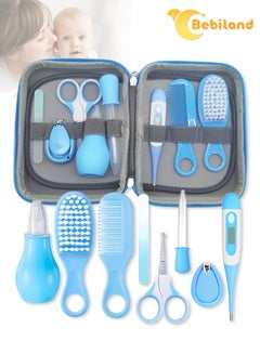 Buy 8-Piece Portable Baby Care Grooming and Healthcare Kit with Premium-Quality Materials, Multifunction Nursery Care Kit, Suitable for Outgoing and Traveling, Blue in UAE