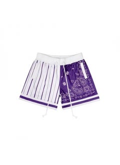 اشتري Mens Retro Mesh Basketball ShortsPurple Purple في السعودية