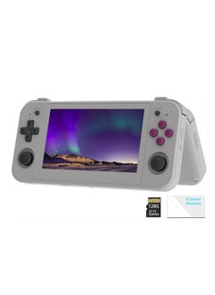 اشتري RG505 Retro Game Handheld Game Console with 128GB TF-card Built-in 3000+ Games, 4.95-inch OLED Touch Screen with Android 12 System, Unisoc Tiger T618 and Compatible with Google Play Store (Grey) في السعودية