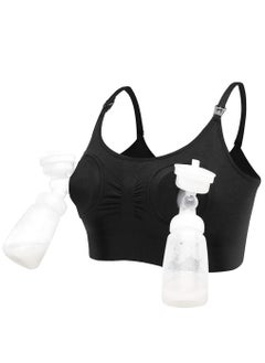 Buy Hands Free Pumping Breast-Pump And Adjustable Nursing Bra For Baby Feeding in UAE