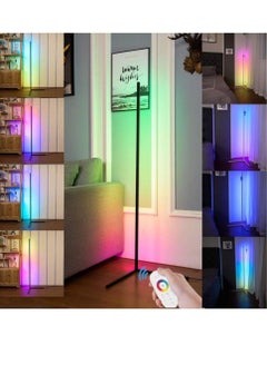 اشتري Smart RGB Floor Lamp, LED Floor Lamp Ambient Background Light, Modern Minimalism Color Changing LED Dimmable Torchiere في الامارات