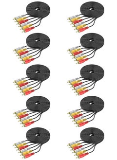 Buy 6 Pin 3 RCA/M-3 Rca/M ts TCV3303N N/Plated Audio Video RCA Cable Multicolour 10 pcs in Saudi Arabia