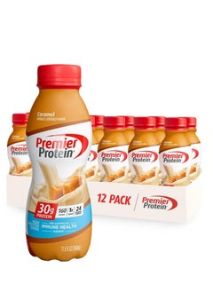 Buy Protein Shake Caramel 30g Protein 1g Sugar 24 Vitamins & Minerals 11.5 Fl Oz (Pack of 12) in UAE