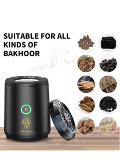 Buy [Upgrade] Electric Mini Incense Burner Portable USB Rechargeable Aroma Diffuser Black in UAE