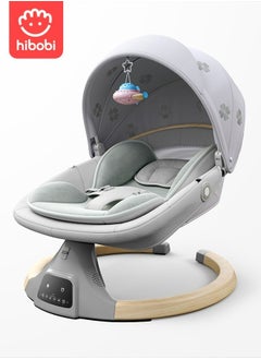 Buy Luxury Automatic Electric Baby Swing Chair Cradle for baby With 5 Adjustable Swing Speed Remote Electric Swing with Soothing Vibrations Music Mosquito Net Safety Belt Kids Toys Swing for Babys Grey in Saudi Arabia