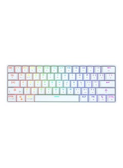 اشتري DK61 Dual Mode Wireless Mechanical Keyboard With Outmu Blue Switches White في الامارات