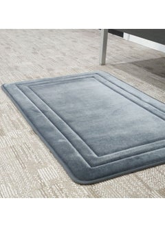 Buy REVE Flannel Fleece Bath Mat Grey 50 x 81 cm in Saudi Arabia